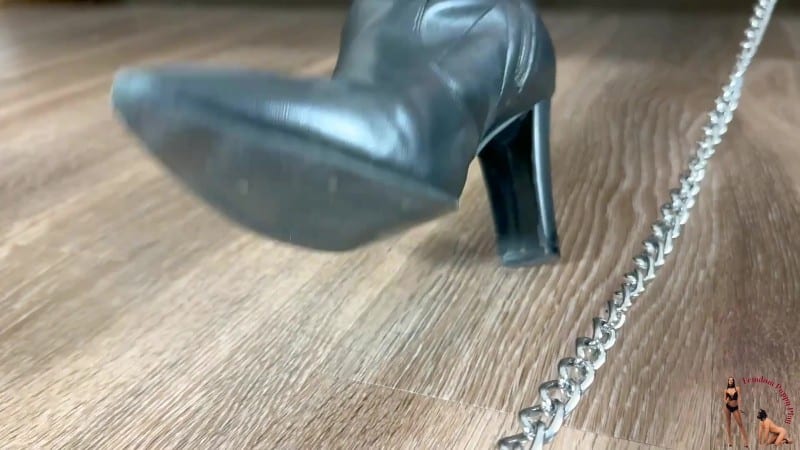 Femdom Puppy Play - Princess Onyx's Rubber Slave 3