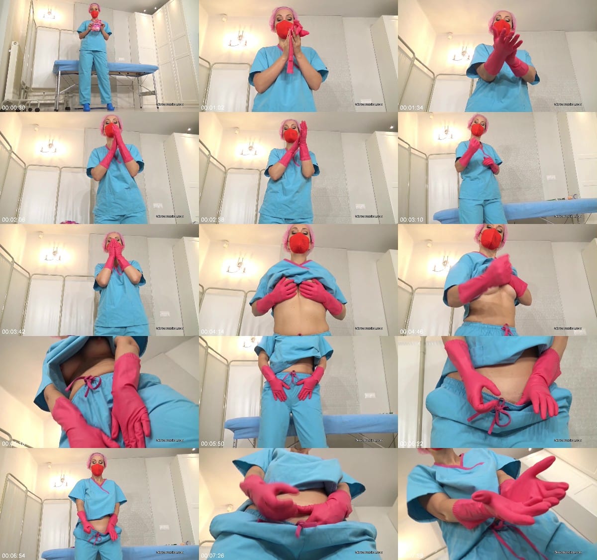 GloveMansion - Fetish Liza - Pink rubber gloves therapy 6