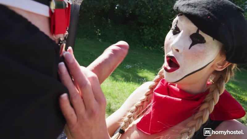 HornyHostel 25 07 03 Yasmina Khan And Frances Bentley Sexy Street Mimes FullHD MP4-P2P 1