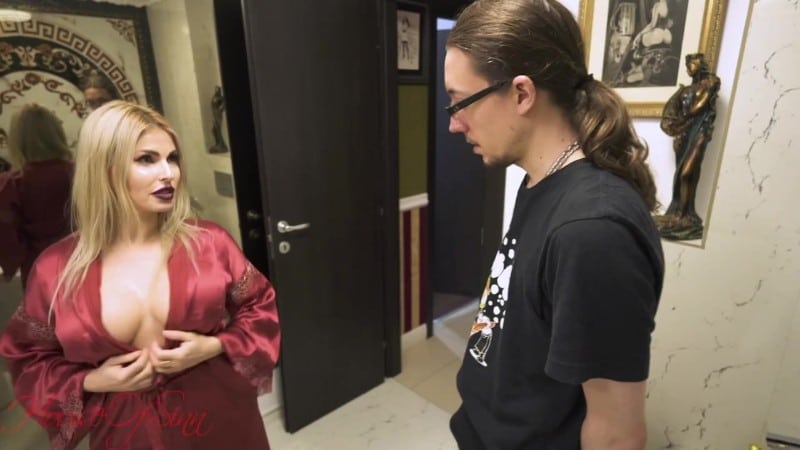 House of Sinn - An unforgettable lesson - Mistress Lexy Noir humiliates Her stepson for wanking in Her bathroom 1