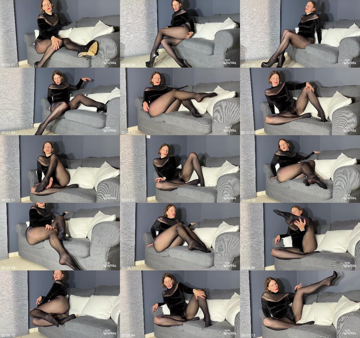 Miss Adrastea - Pantyhose Leg Show - Try Not To Jerk 6
