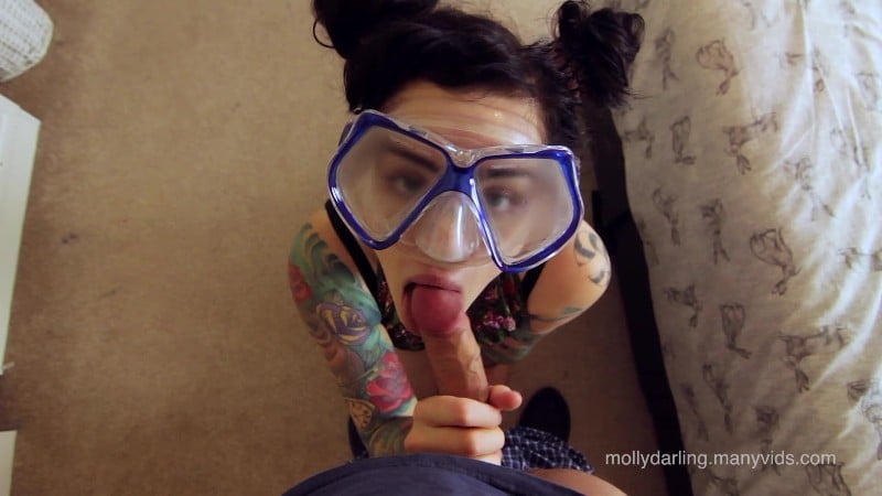 Molly Darling - Scuba Mask Fetish Blowjob 3