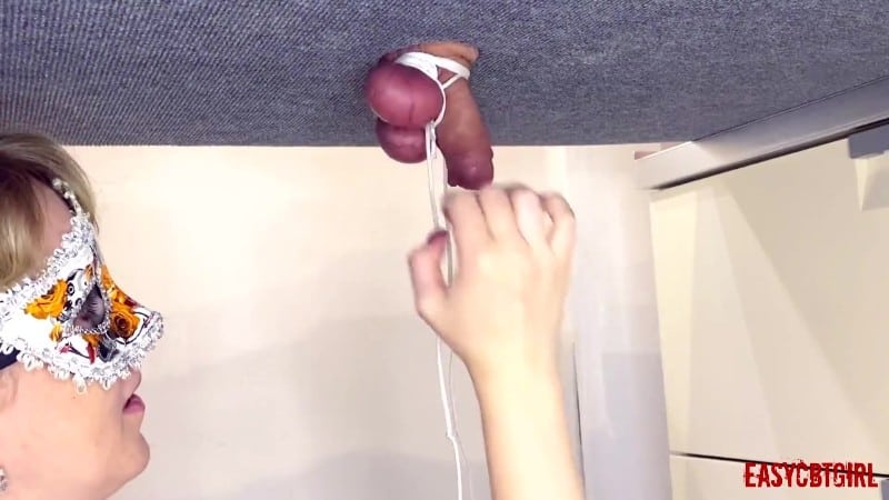 Sexyfemdomcbt - Mistress Ties Balls And Snaps Fingers Over Slave Balls 1