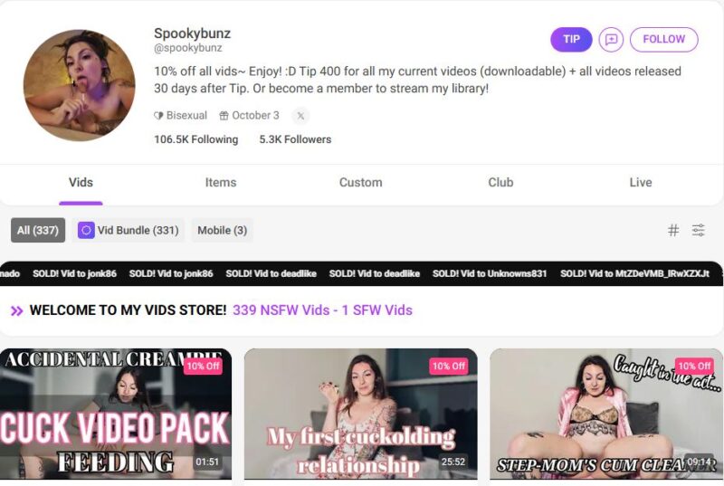 Spookybunz unlocked manyvids Siterip Ubiq [373 VIDEO] 1