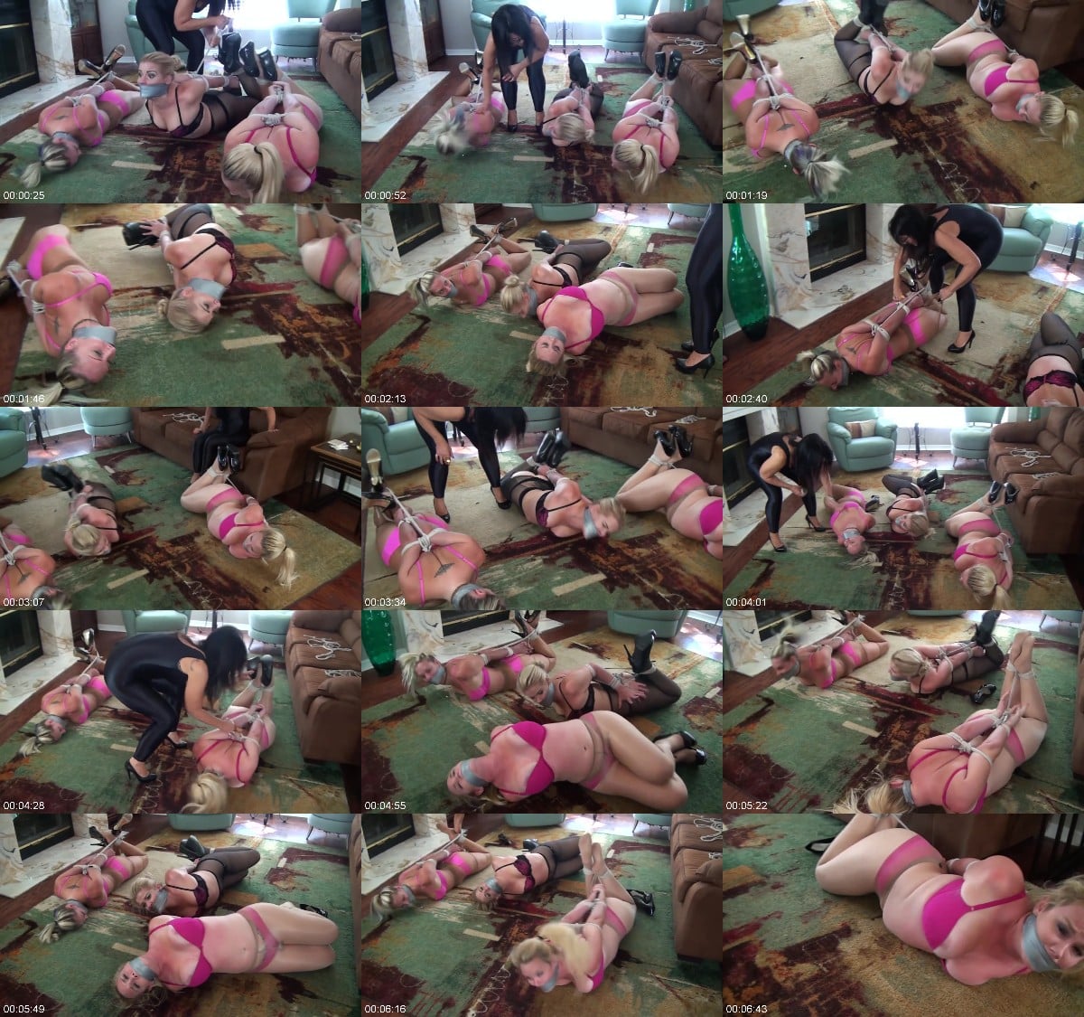 Bdsmmania Whitney Morgan, Vicky Vixxx & Lylah Ryder - Three Hot Blondes Hogtied 6
