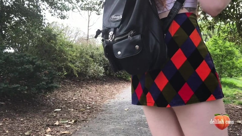 Delilah Cass Masturbating On A Bench in DC 2