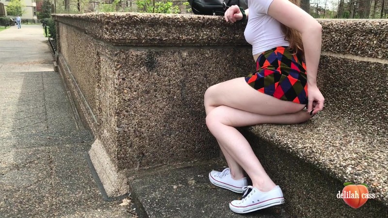 Delilah Cass Masturbating On A Bench in DC 4