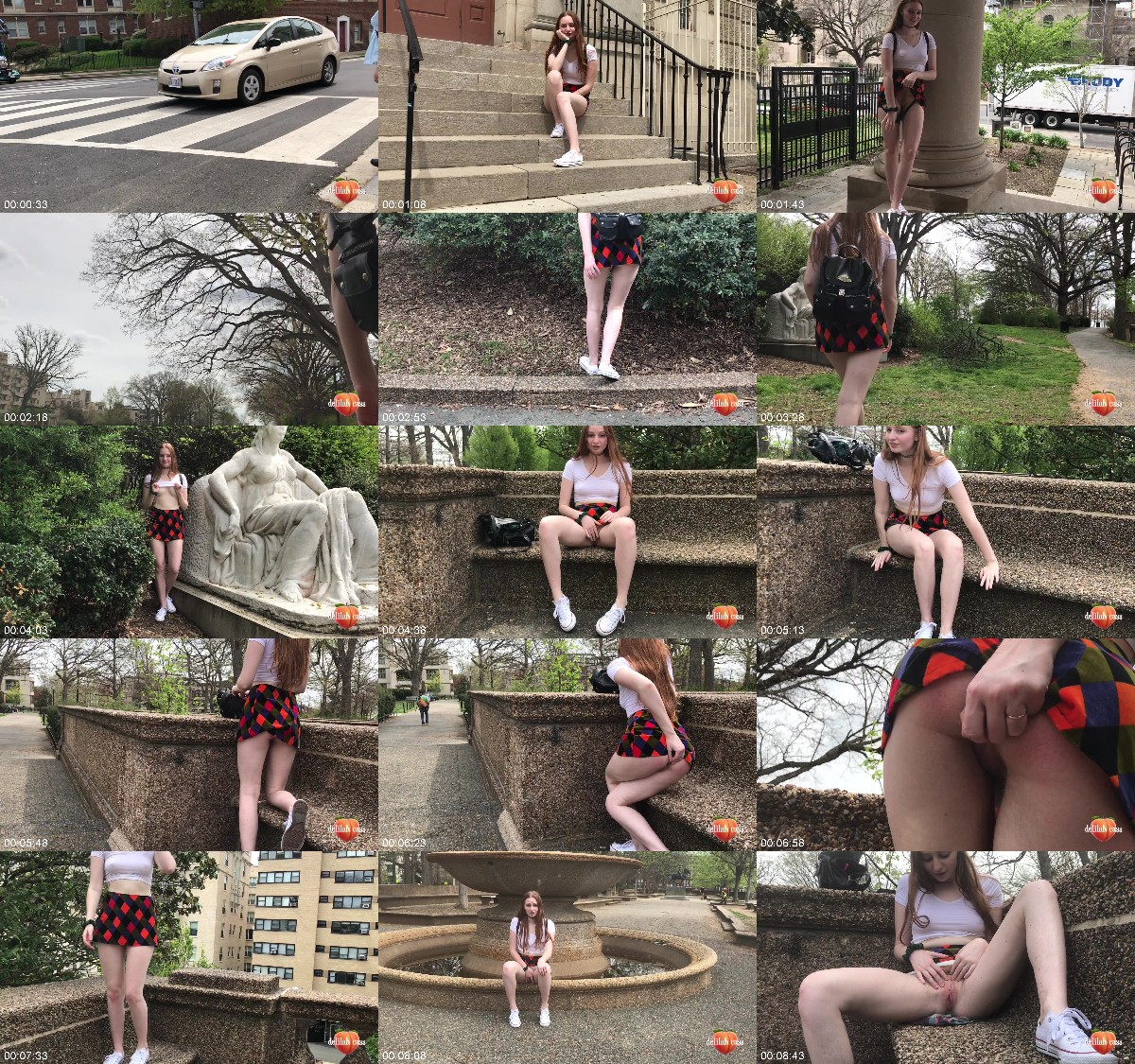 Delilah Cass Masturbating On A Bench in DC 6