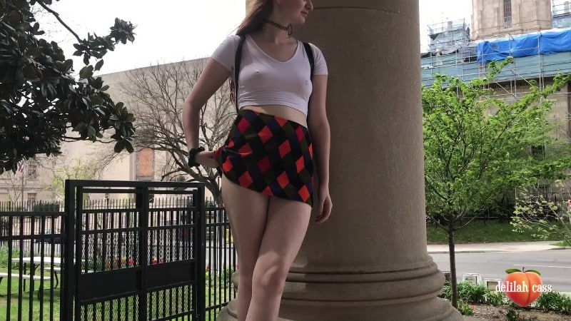 Delilah Cass Masturbating On A Bench in DC 1