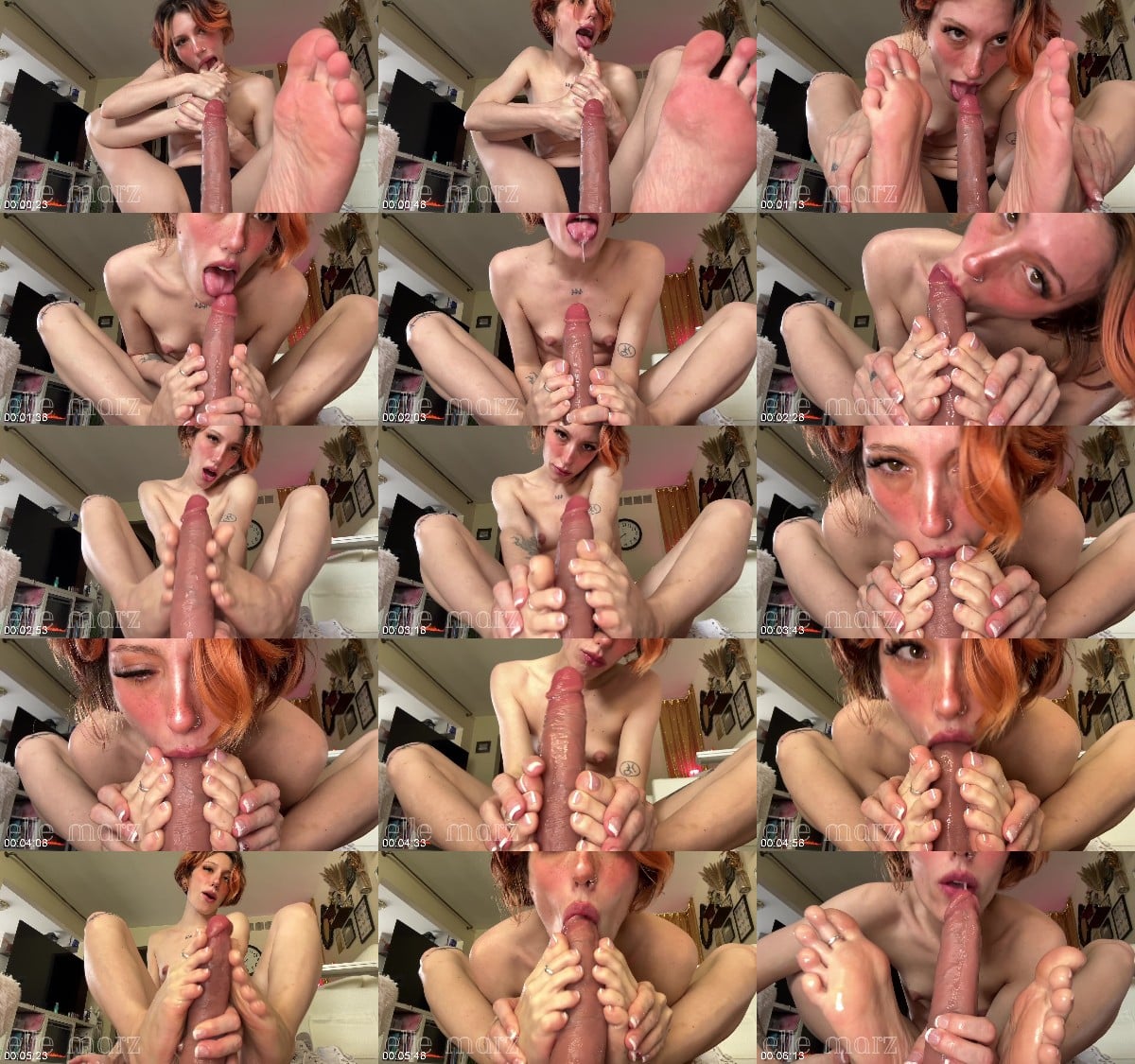 Elle Marz - Toe sucking and footblow job 6