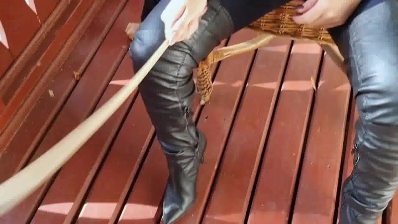 FemdomFoto - Lady Kat - Caned On The Balcony (German) 3