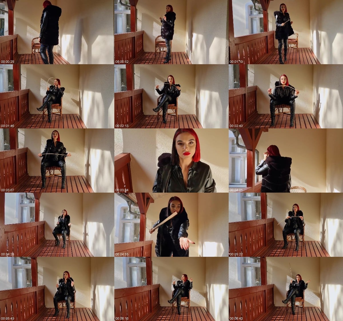 FemdomFoto - Lady Kat - Caned On The Balcony (German) 6