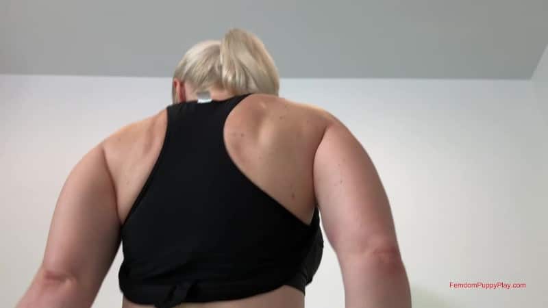 Femdom Puppy Play - Lick Clean Step-Mommy Anat's Sweaty Body 3