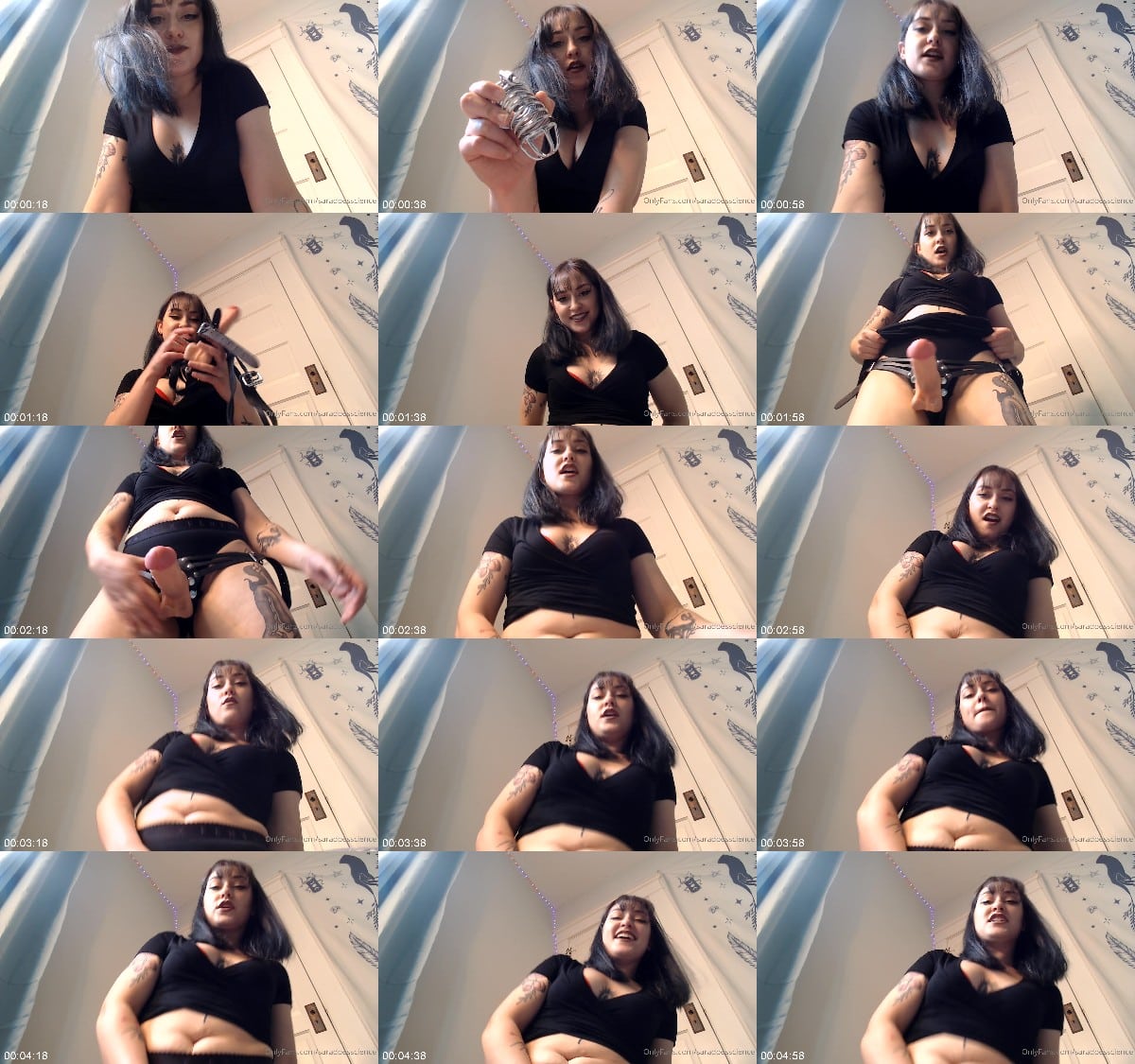 Goddess Sara - You're Caged And My Cock Is In You.and You Clean Up Your Mess 6