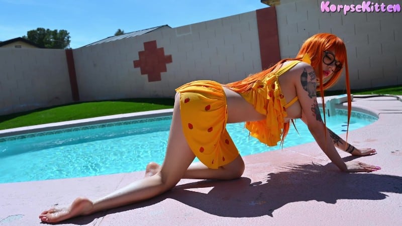 KorpseKitten - Futaba Sakura Poolside Creampie 3