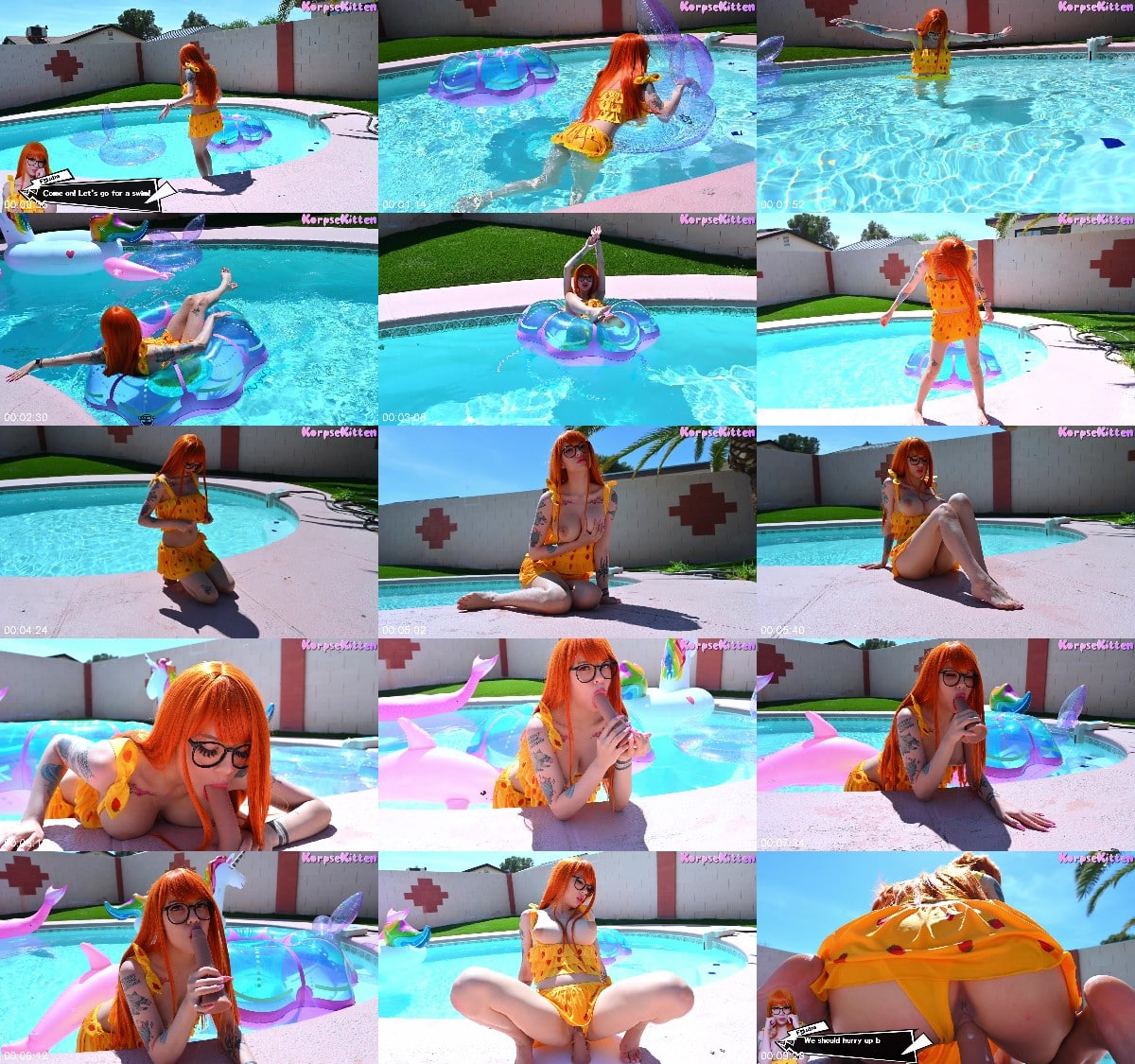 KorpseKitten - Futaba Sakura Poolside Creampie 6