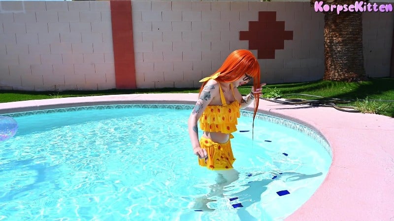 KorpseKitten - Futaba Sakura Poolside Creampie 1