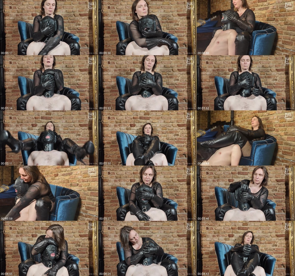 LUXurious Sins and Lady Velvet Steel - Leather Gloves Smother Part 2 - Hand Over Mouth HOM 6