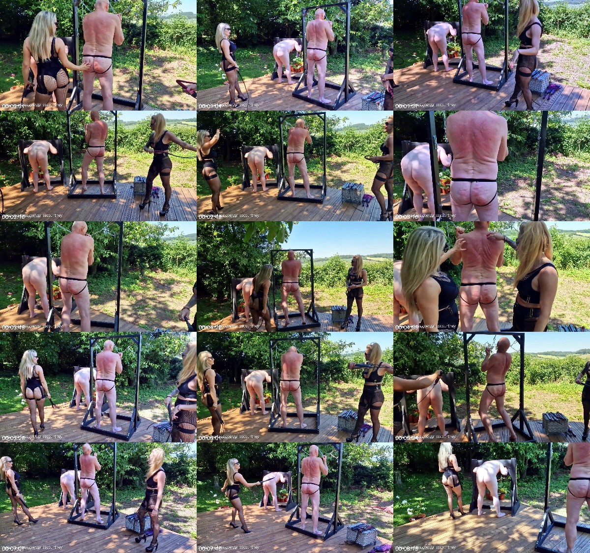 Mistress Courtneys Fetish Lair - Double Team Garden Whipping 6