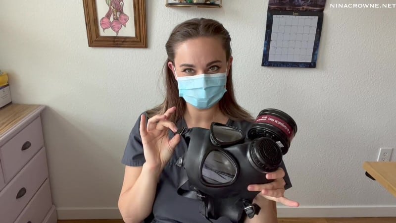 Nina Crowne - Nurse Wears Gas Mask & Cums with You 2