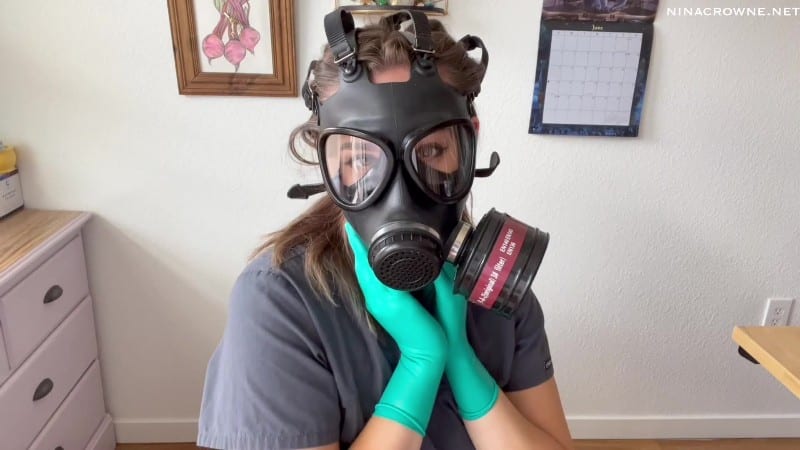 Nina Crowne - Nurse Wears Gas Mask & Cums with You 4