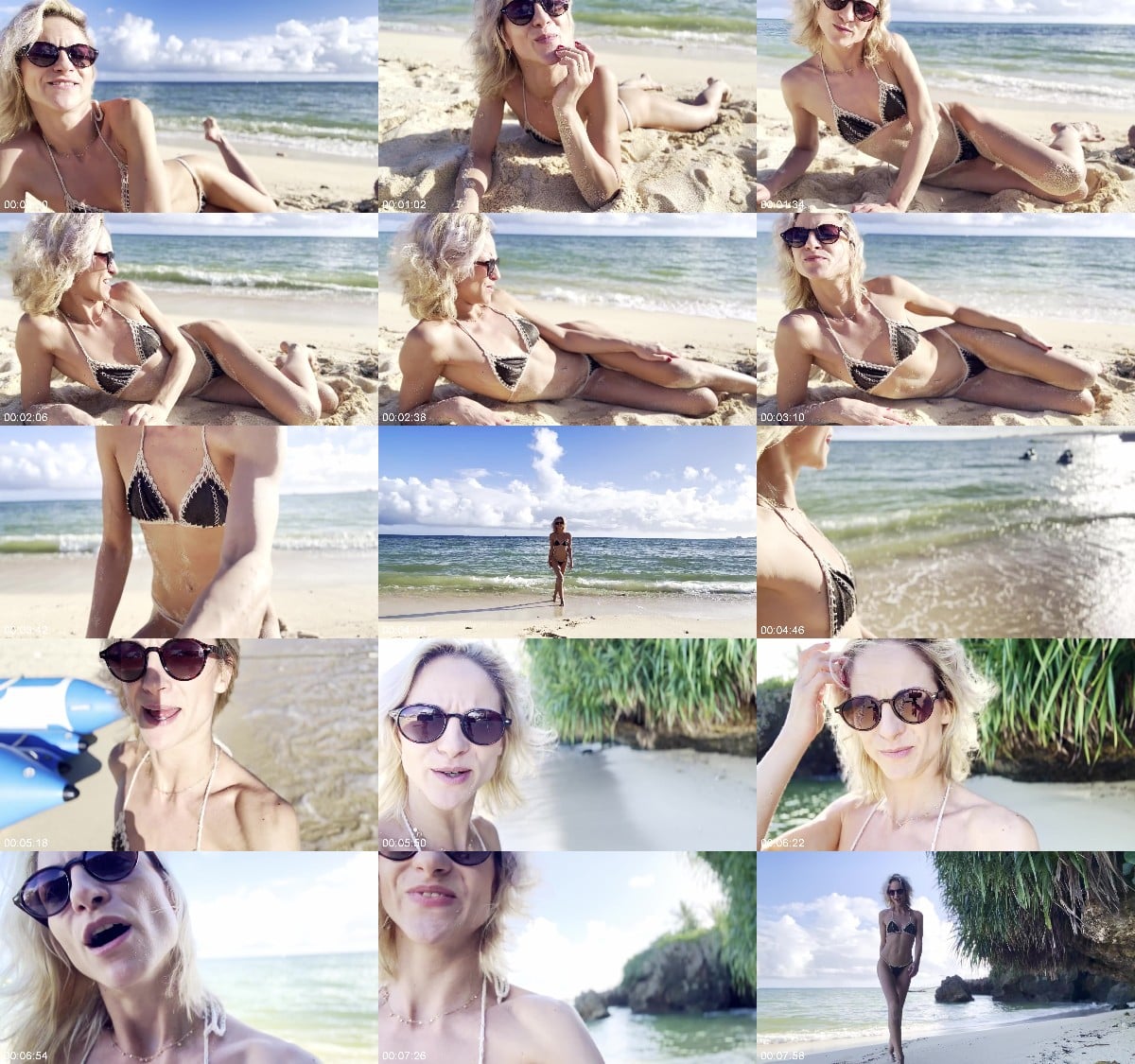 Pacific Ocean Joy Bikini Peach Vlog SFW 6