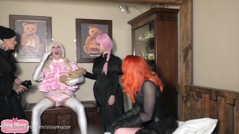 Sissy Manor - Miss Patricia, Goddess Titania And Miss Ava Von Medisin - Sissy Dolly 4