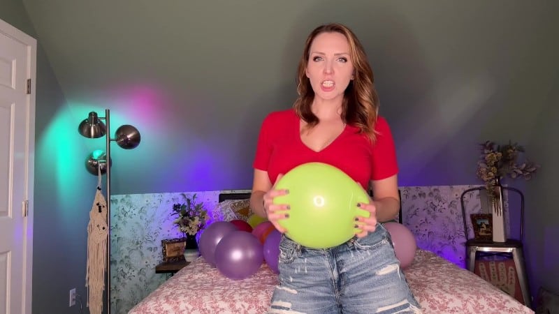 SneezeGoddess - Humiliating a Looner by Popping Balloons 1