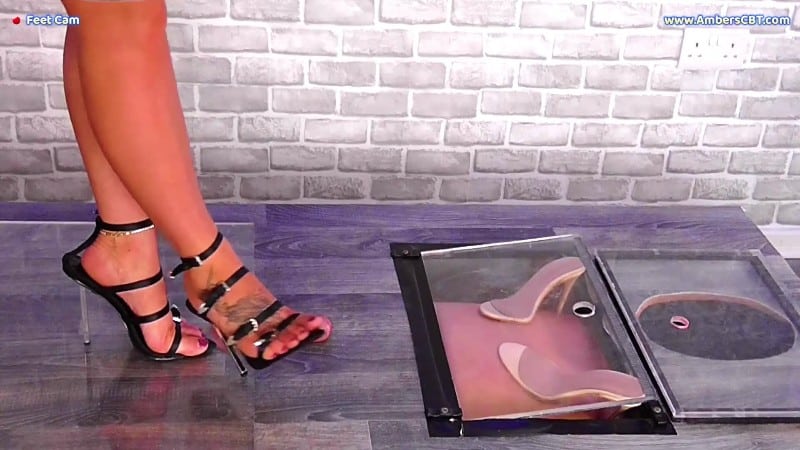 Under Amber - Busting The Cum From His Balls Under My Strappy Metal Heels 3