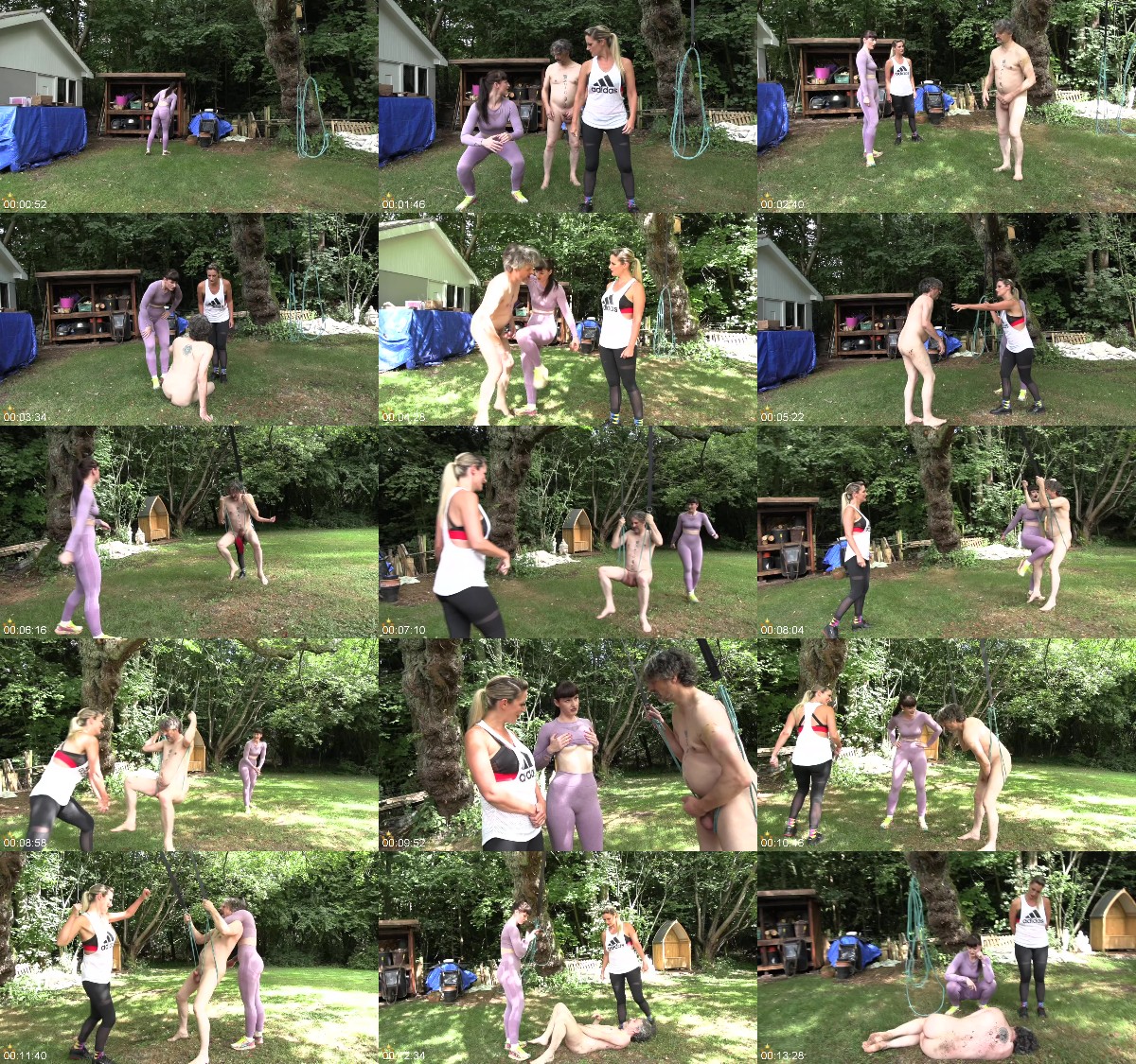 Vivienne lAmour and my friend Nikki - GARDEN BALLBUSTING FOR PEEPING TOM 6