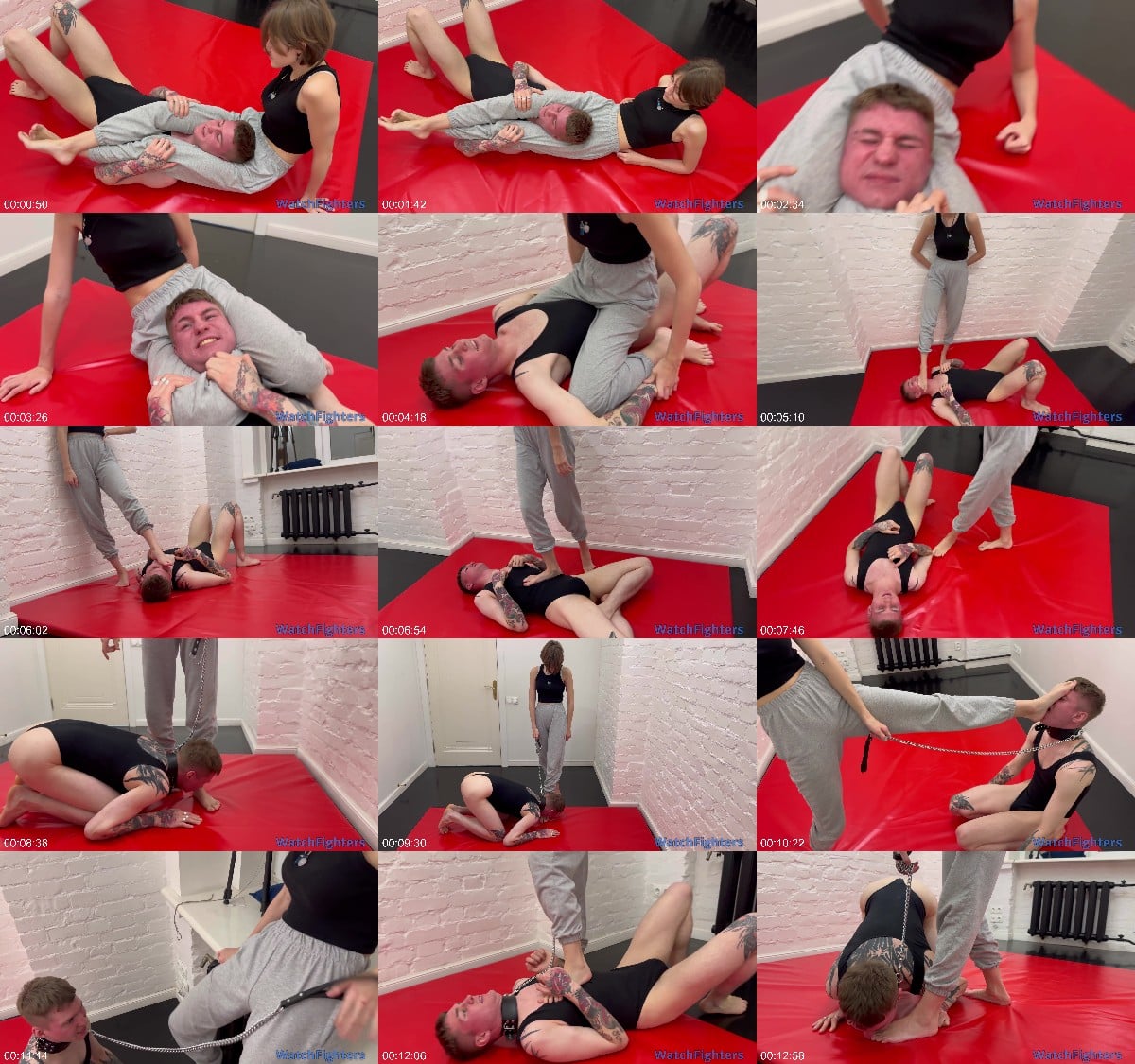 Watchfighters - Eighteen Yo Girl Dominates Guy With Headscissors 6