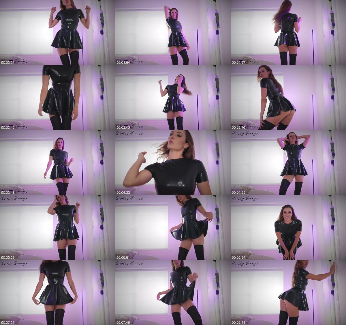 Bratty Bunny - Submit & Serve to Goddess Bunny in Black Shiny Latex Clip 2025 6