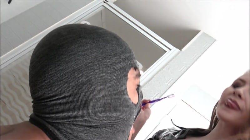 Brook Logan - Toothbrush Spitting In Slaves Mouth 1