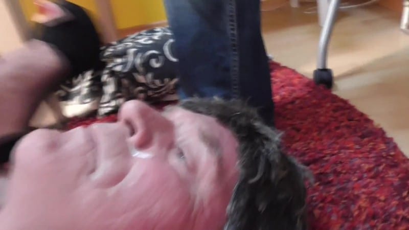 Cuckold grandpa dominated bondage blowjob porn by femdom tria 2
