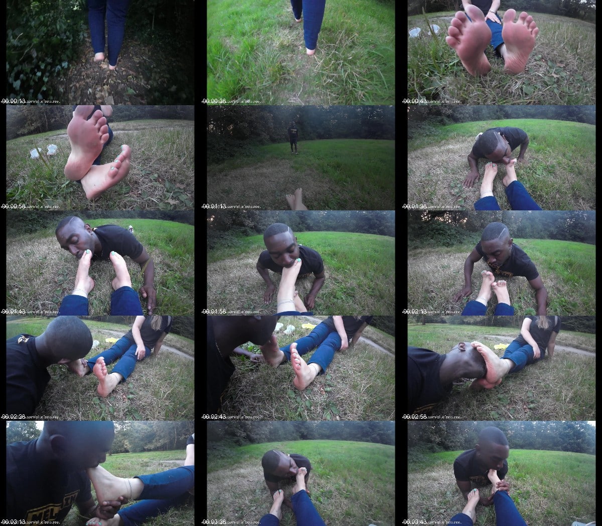 EliteFeetStreet - Miss AATT Dials Footboy To Clean Her Dirty Forest-Trodden Soles In Public 6