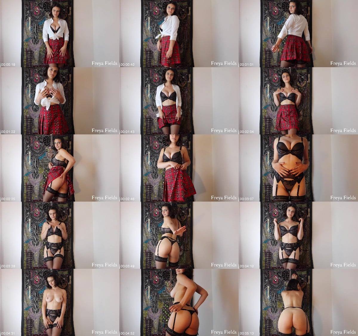 Freya Fields - School Girl Striptease 6
