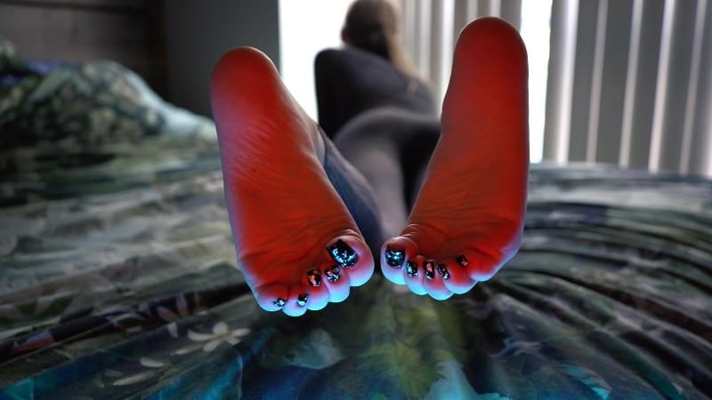 Imilia Audley Sole Tease in Black Pedi 3