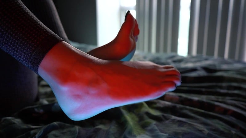 Imilia Audley Sole Tease in Black Pedi 4