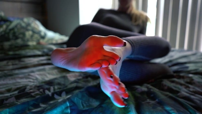 Imilia Audley Sole Tease in Black Pedi 1