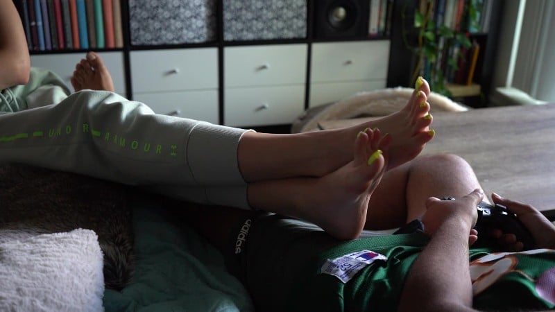 Imilia Audley Video Game Foot Tease 3