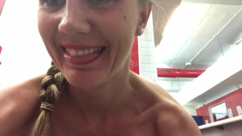 IviRoses Exhibitionist Public Nudit - Risky naked gym locker room with people 5