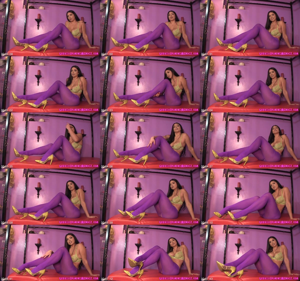 Jasmine Mendez - Purple Pantyhose Legs 6