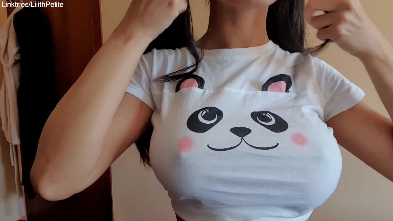 Lilith Petite - Nerdy Asian Latina Boobs Wet Shirt Rides 1