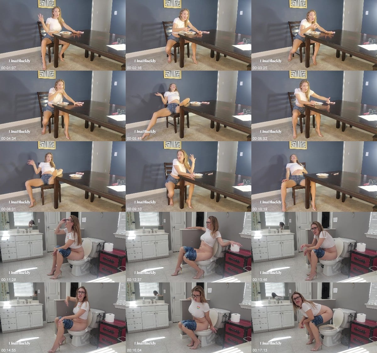LinaBlackly - Filthy Foodie Lina Your Gassy Bathroom Nightmare 6