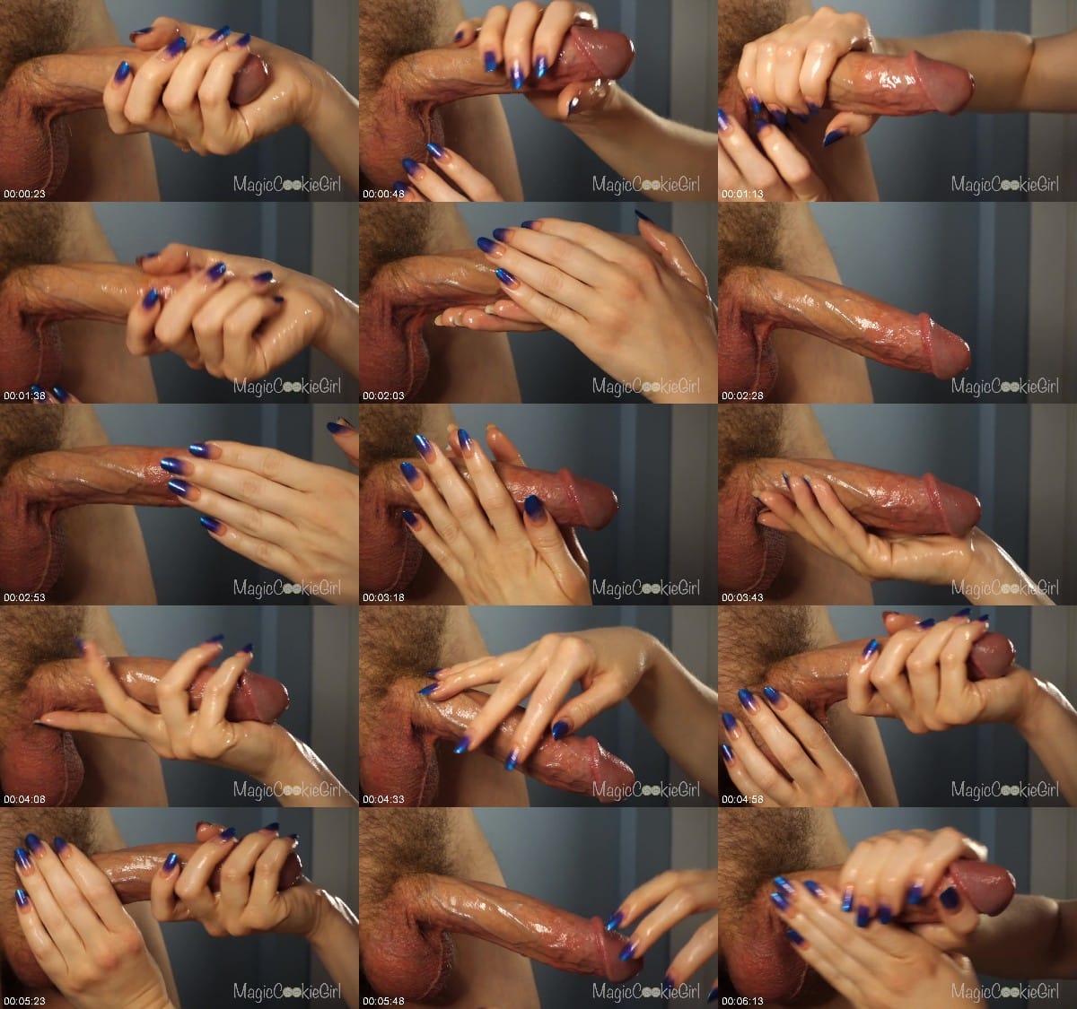 Magic Cookie Girl - Big Cock And Beautiful Long Nails Close Up Edging 6