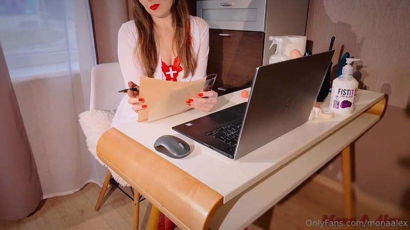 Miss Mona Alex - A Visit To The Sexy VIP Men's Clinic Nurse For A Sperm Analysis Part 1 1