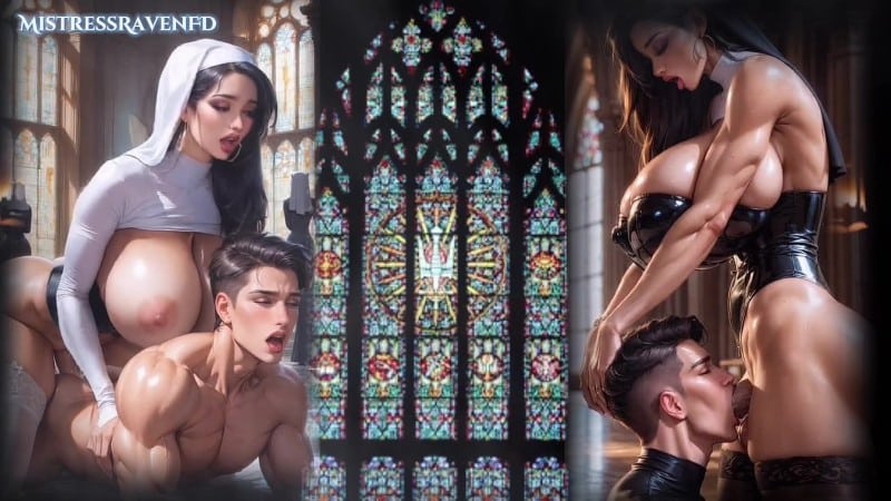 MistressRavenFD - Shemale Nun Torment Relive Your Altar Boy Nightmares And Beg For Mercy 4