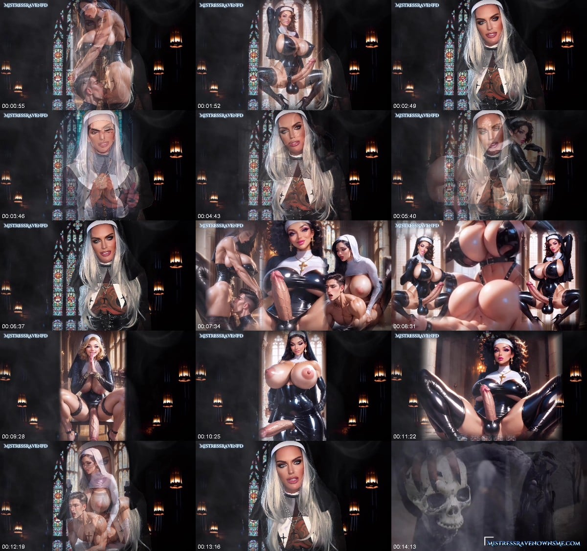 MistressRavenFD - Shemale Nun Torment Relive Your Altar Boy Nightmares And Beg For Mercy 6