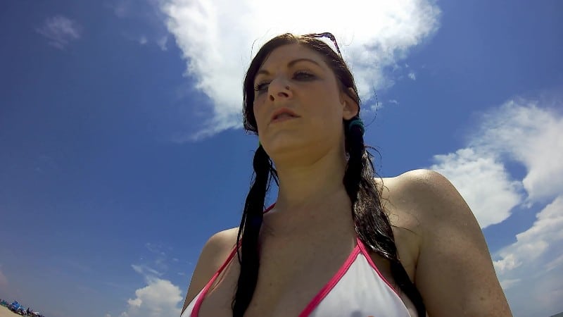 MizzErotique Naughty on Public Beach 2