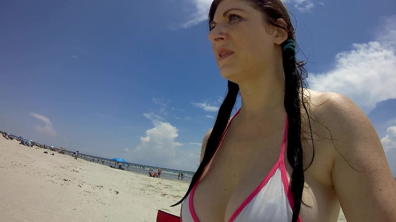 MizzErotique Naughty on Public Beach 1